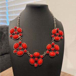 Elegant Red Statement Necklace